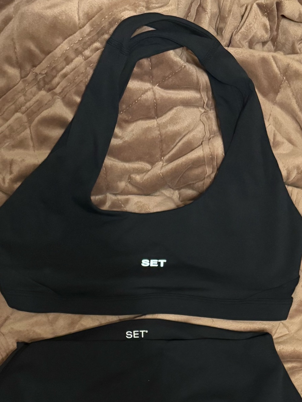 SET Active Black Sports Bra & Matching Bottoms